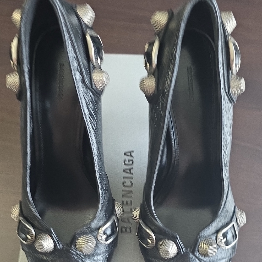 Balenciaga Black Studded Heels - Picture 7 of 10